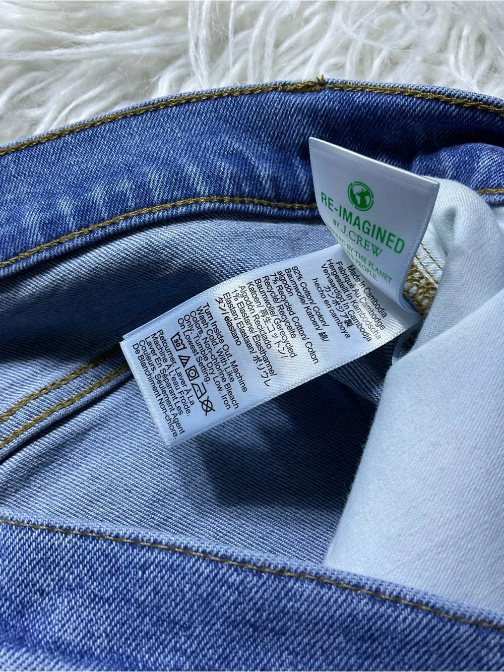 J Crew essential straight jean in all-day stretch in Palm Blue Wash